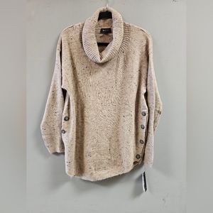 Women's AB Studio Fleck Cowlneck Tunic Sweater